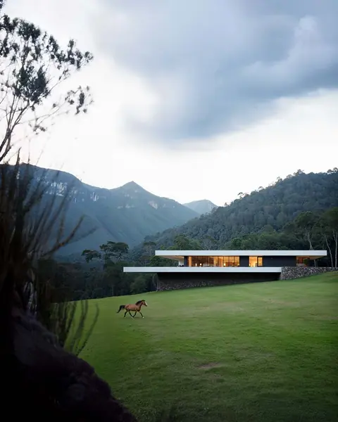 House in a mountain valley